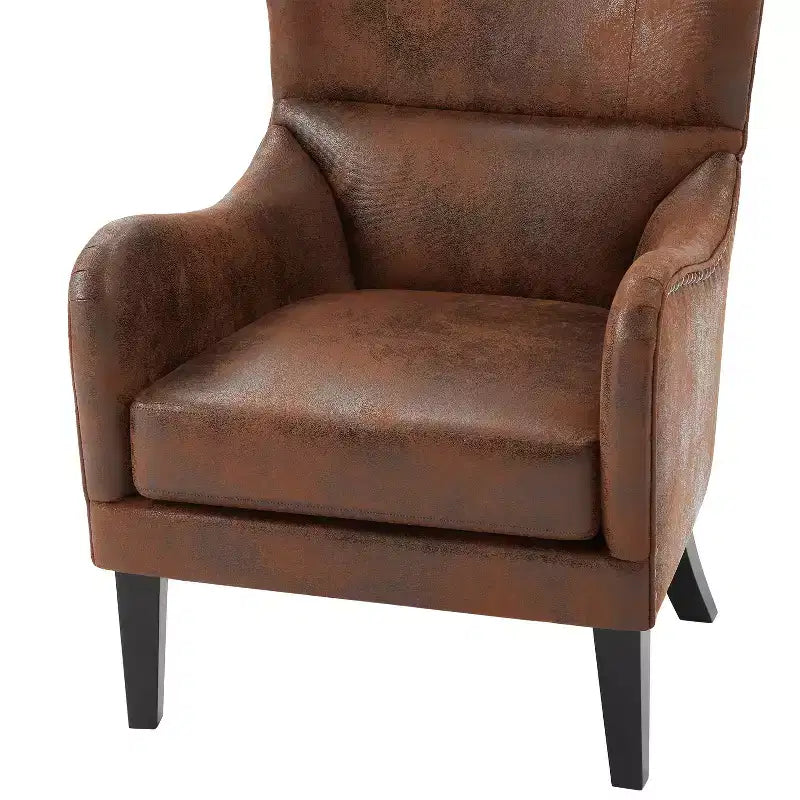 Christopher Knight Home Fauteuil club Salerno contemporain en microfibre avec dossier haut de 41 po