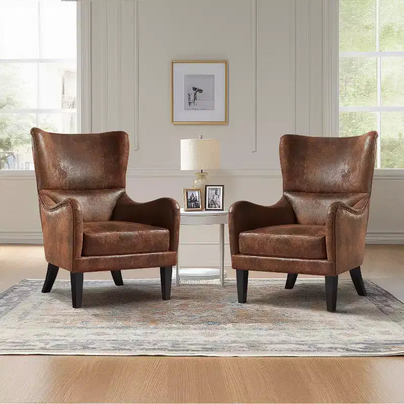 Christopher Knight Home Fauteuil club Salerno contemporain en microfibre avec dossier haut de 41 po