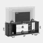 Meuble TV moderne Bestier avec cheminée et 70 LED, pour téléviseurs jusqu'à 80 pouces, console TV de jeu PS5 avec cheminée 36 pouces et placard pour salon
