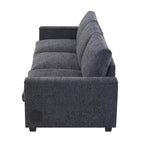 Canapé modulable multifonctionnel GDFStudio Yedda 96 en chenille avec table rabattable et porte-gobelets