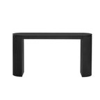 Console incurvée avec un motif à rayures verticales unique, adaptée au salon, au bureau et à l'entrée.