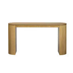Console incurvée avec un motif à rayures verticales unique, adaptée au salon, au bureau et à l'entrée.