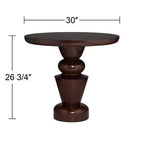 Table piédestal 55 Downing Street Glenn de 76 cm de large en placage de chêne