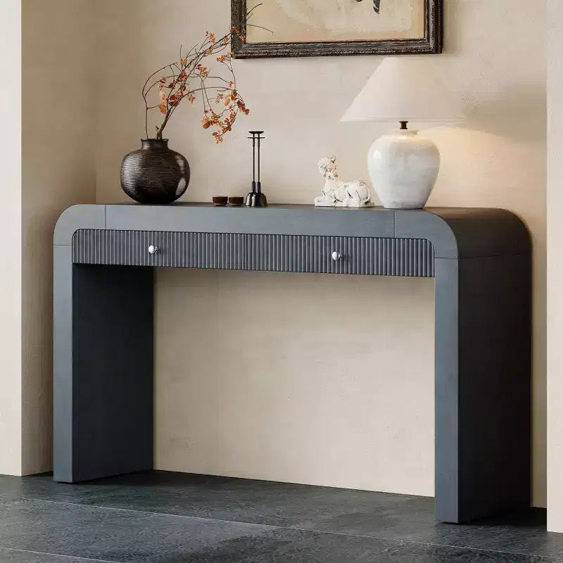 Console rustique Whisen Table d'entrée Table d'appoint avec tiroir à façade cannelée