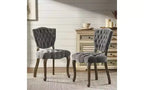 Christopher Knight Home Colosseum Contemporary Button Tufted Dining Chairs with Rubberwood Legs(Set of 2)