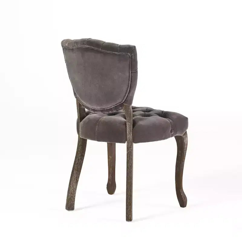 Lot de 2 chaises de salle à manger contemporaines Christopher Knight Home Colosseum avec boutons touffetés et pieds en bois d'hévéa