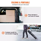 Chariot de service pliable VEVOR, chariot roulant en plastique robuste à 3 étagères de 75 kg, chariot à outils portable pour entrepôt/bureau/maison