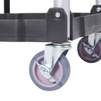 Chariot de service pliable VEVOR, chariot roulant en plastique robuste à 3 étagères de 75 kg, chariot à outils portable pour entrepôt/bureau/maison