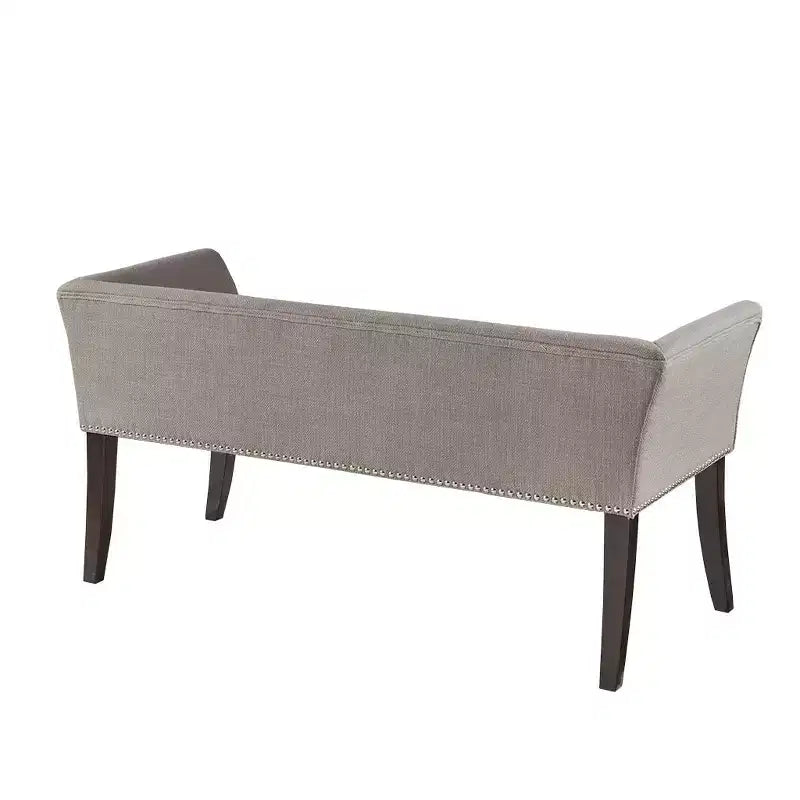 Banc en bois à pieds évasés rembourré Christopher Knight Home Maggie 49,50 avec garniture cloutée