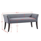 Banc en bois à pieds évasés rembourré Christopher Knight Home Maggie 49,50 avec garniture cloutée