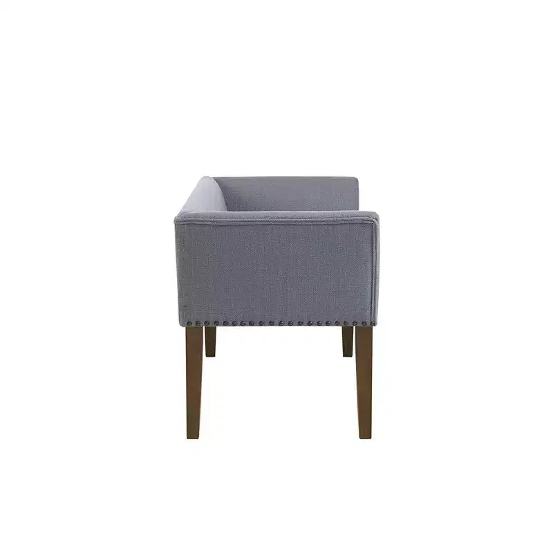 Banc en bois à pieds évasés rembourré Christopher Knight Home Maggie 49,50 avec garniture cloutée