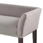 Banc en bois à pieds évasés rembourré Christopher Knight Home Maggie 49,50 avec garniture cloutée