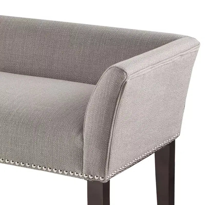 Banc en bois à pieds évasés rembourré Christopher Knight Home Maggie 49,50 avec garniture cloutée