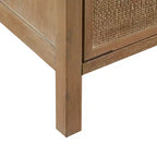 Christopher Knight Home Benjamin, armoire de rangement en bois avec tiroir et étagère, porte en rotin, 87 cm de hauteur