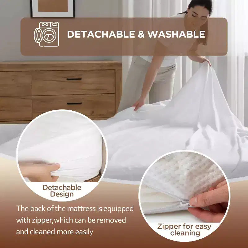 BestMassage Matelas en mousse à mémoire de forme et gel de 20 cm, fermeté moyenne, pour un sommeil frais et un soulagement de la pression, certifié CertiPUR-US.