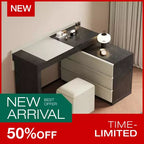 Luck Live Meuble-lavabo moderne extensible avec tabouret moelleux