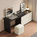 Luck Live Meuble-lavabo moderne extensible avec tabouret moelleux