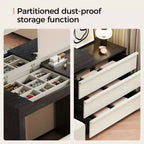 Luck Live Meuble-lavabo moderne extensible avec tabouret moelleux