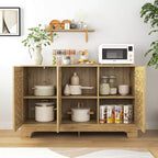 GDFStudio Francis Farmhouse, buffet/bahut de rangement en bois à 3 portes de 47,24 po de largeur, avec tablette ajustable