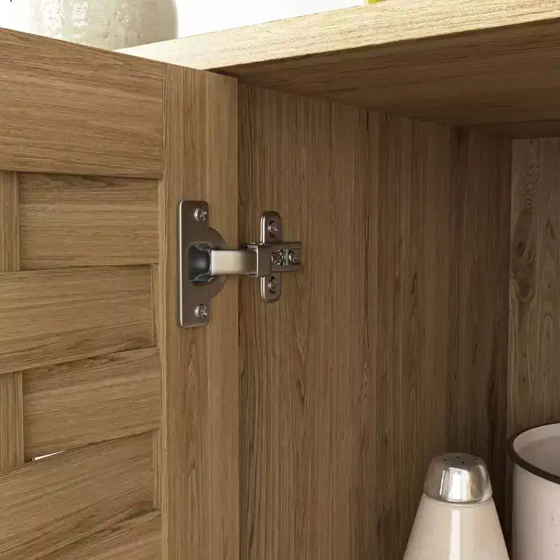 GDFStudio Francis Farmhouse, buffet/bahut de rangement en bois à 3 portes de 47,24 po de largeur, avec tablette ajustable