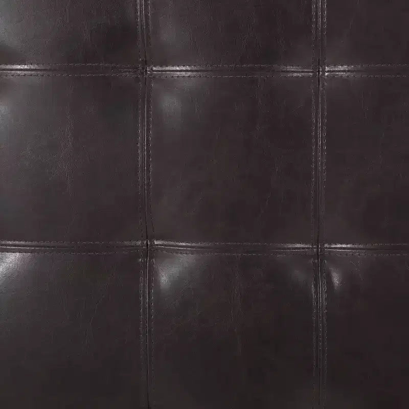 Christopher Knight Home Ellie Pouf de rangement capitonné contemporain en similicuir et bois de bouleau