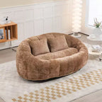 Canapé-poire GDFStudio Anna Chenille Tufted 57,06" L avec 2 coussins