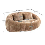 Canapé-poire GDFStudio Anna Chenille Tufted 57,06" L avec 2 coussins