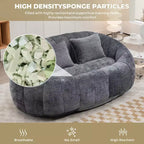 Canapé-poire GDFStudio Anna Chenille Tufted 57,06" L avec 2 coussins