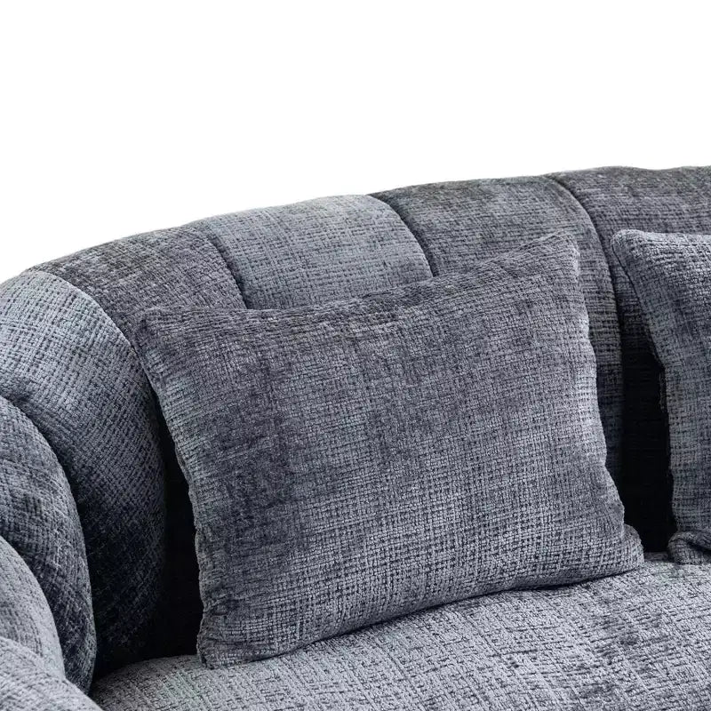 Canapé-poire GDFStudio Anna Chenille Tufted 57,06" L avec 2 coussins