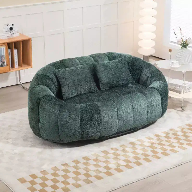 Canapé-poire GDFStudio Anna Chenille Tufted 57,06" L avec 2 coussins