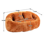 Canapé-poire GDFStudio Anna Chenille Tufted 57,06" L avec 2 coussins