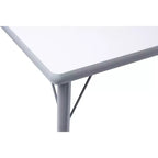 Ensemble table et chaises d'activités Bintiva - Table 24x48 à bord gris pulvérisé avec pieds réglables et 4 chaises de classe bleues 12 NAAR