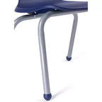 Ensemble table et chaises d'activités Bintiva - Table 24x48 à bord gris pulvérisé avec pieds réglables et 4 chaises de classe bleues 12 NAAR