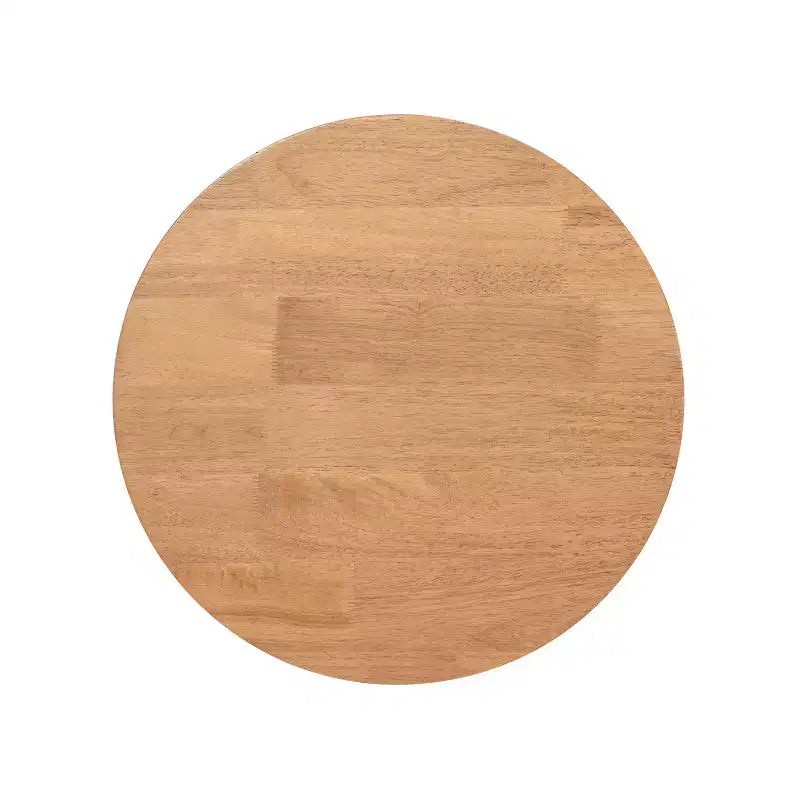 Jennifer Taylor Home Kenzie Table d'appoint ronde cannelée de 19,5 po en bois d'hévéa brun clair naturel