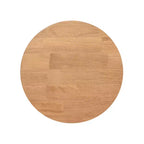 Jennifer Taylor Home Kenzie Table d'appoint ronde cannelée de 19,5 po en bois d'hévéa brun clair naturel