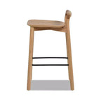 Jennifer Taylor Home Sven 26.5 Tabouret de comptoir en bois, dossier bas, moderne et minimaliste
