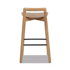 Jennifer Taylor Home Sven 26.5 Tabouret de comptoir en bois, dossier bas, moderne et minimaliste