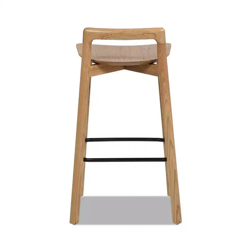 Jennifer Taylor Home Sven 26.5 Tabouret de comptoir en bois, dossier bas, moderne et minimaliste