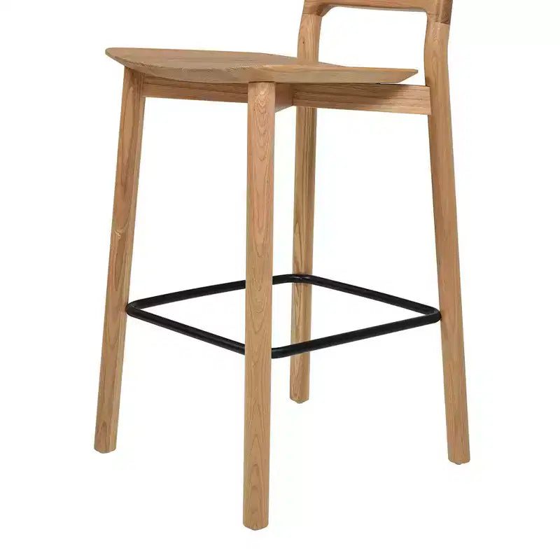 Jennifer Taylor Home Sven 26.5 Tabouret de comptoir en bois, dossier bas, moderne et minimaliste