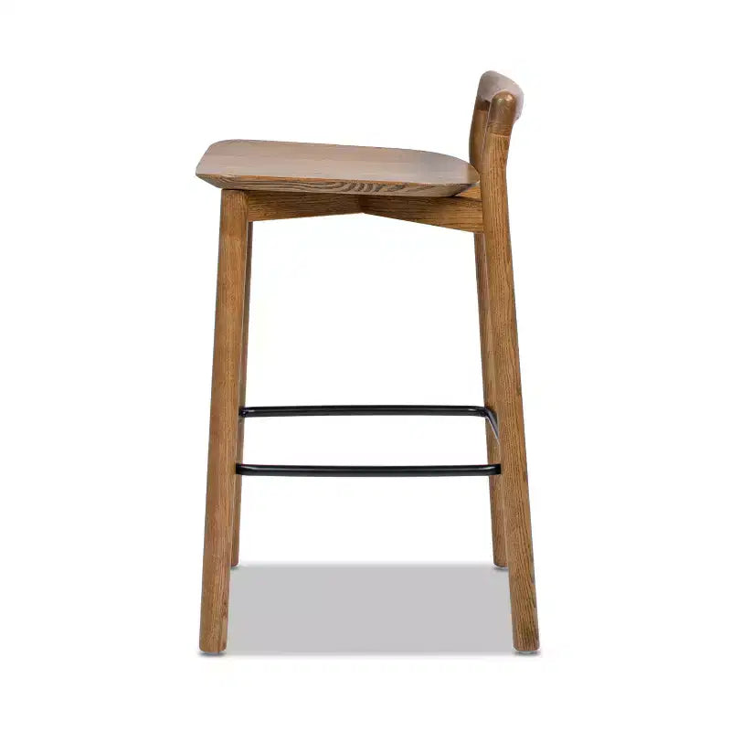 Jennifer Taylor Home Sven 26.5 Tabouret de comptoir en bois, dossier bas, moderne et minimaliste