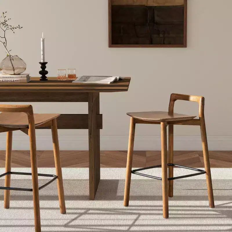 Jennifer Taylor Home Sven 26.5 Tabouret de comptoir en bois, dossier bas, moderne et minimaliste