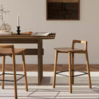 Jennifer Taylor Home Sven 26.5 Tabouret de comptoir en bois, dossier bas, moderne et minimaliste