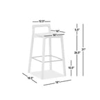 Jennifer Taylor Home Sven 26.5 Tabouret de comptoir en bois, dossier bas, moderne et minimaliste