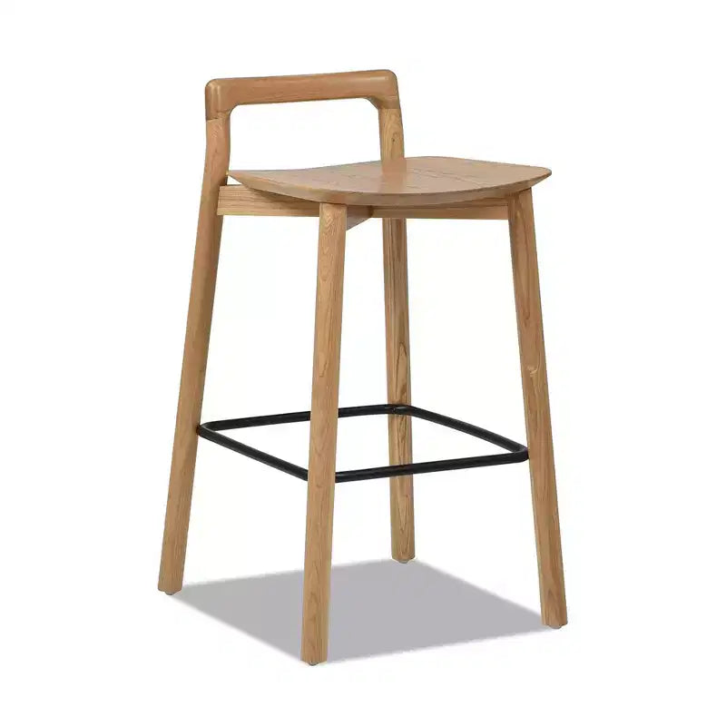 Jennifer Taylor Home Sven 26.5 Tabouret de comptoir en bois, dossier bas, moderne et minimaliste