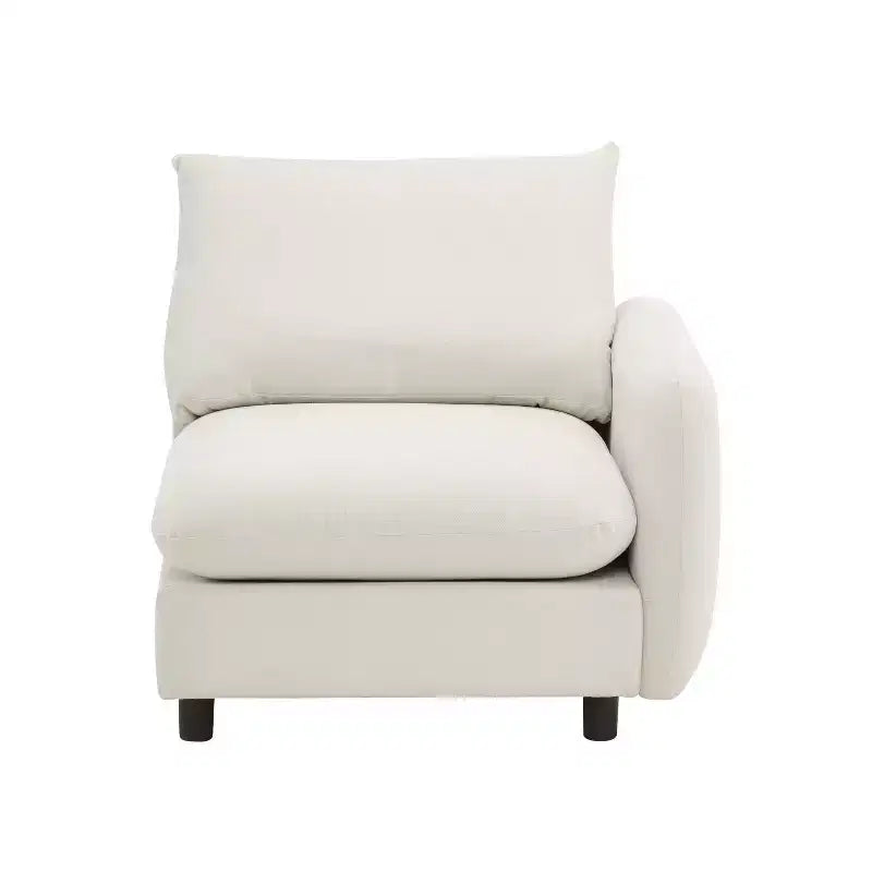 Canapé d'angle rembourré moderne 3 places Christopher Knight Home Acker 99,5, blanc