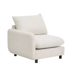 Canapé d'angle rembourré moderne 3 places Christopher Knight Home Acker 99,5, blanc