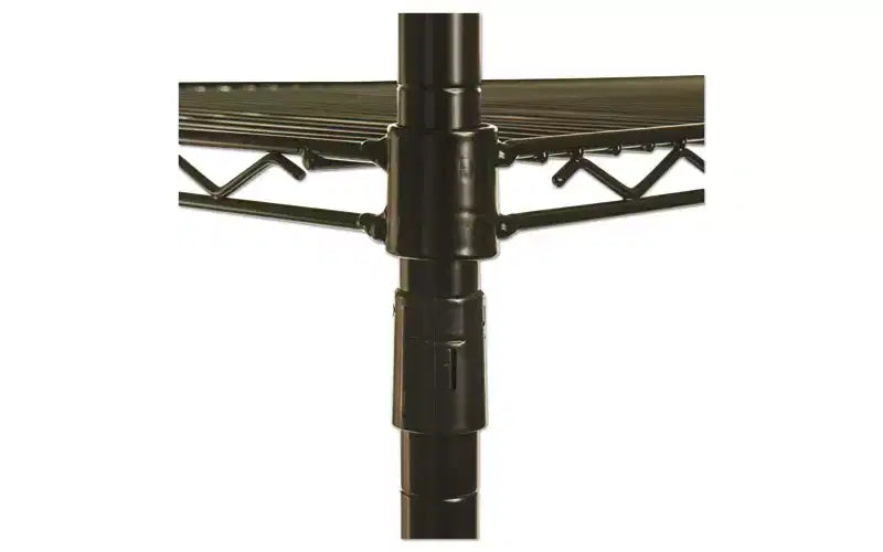 Kit d'étagères métalliques Alera certifiées NSF à 4 niveaux avec roulettes, 48l x 18p x 72h, noir