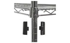 Alera Kit d'étagères métalliques à 4 niveaux certifiées NSF avec roulettes, 122 x 46 x 183 cm (L x P x H), argenté