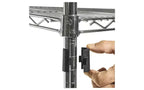 Alera Kit d'étagères métalliques à 4 niveaux certifiées NSF avec roulettes, 122 x 46 x 183 cm (L x P x H), argenté