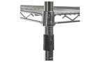 Alera Kit d'étagères métalliques à 4 niveaux certifiées NSF avec roulettes, 122 x 46 x 183 cm (L x P x H), argenté